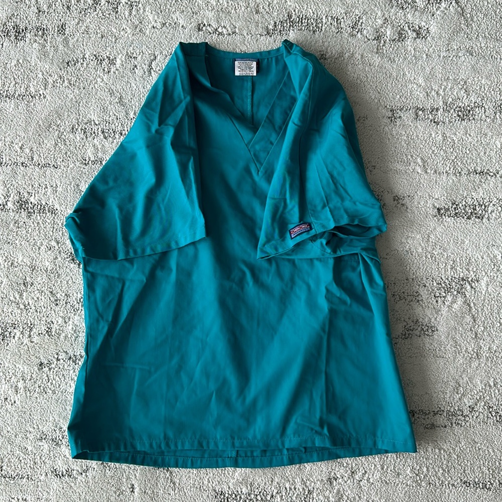 Cherokee XS blue scrub top new